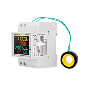 SINOTIMER SDM009 Compteur multifonctionnel sur rail Din monophasé, tension, courant, fréquence, facteur de puissance, électricité, modèle : AC40-300V externe SS0002308-20